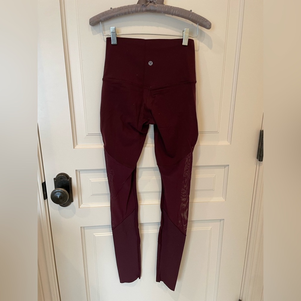 lululemon maroon leggings